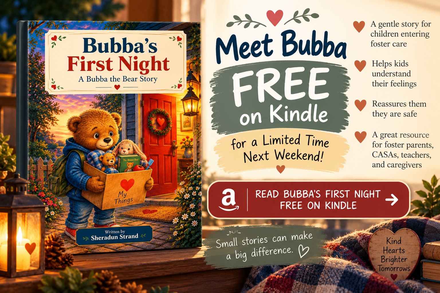 Meet Bubba: Bubba's First Night is free on Kindle for a limited time.